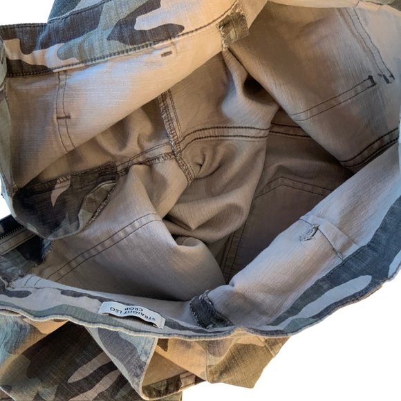 J Crew Straight Leg Crop Pants Camo Style AE301 Size 27 - Picture 5 of 7